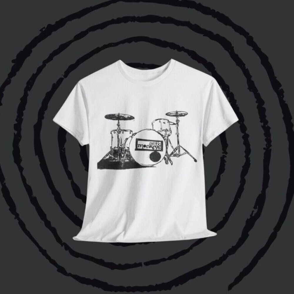 Arctic Monkeys Drums Graphic Tee Indie Rock Band Fan Unisex T-Shirt